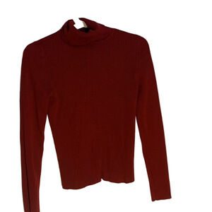 Hilliard & Hanson Red Tutttle Neck Size M